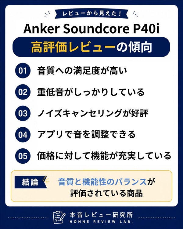 anker-soundcore-p40i　高評価