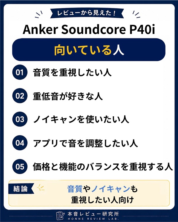anker-soundcore-p40i　向いている