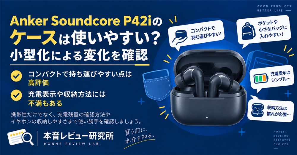 Anker Soundcore P42i　ケースは使いやすい？