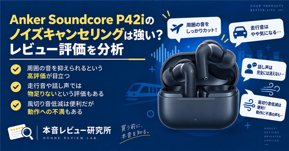 Anker Soundcore P42i　ノイズキャンセリングは強い？